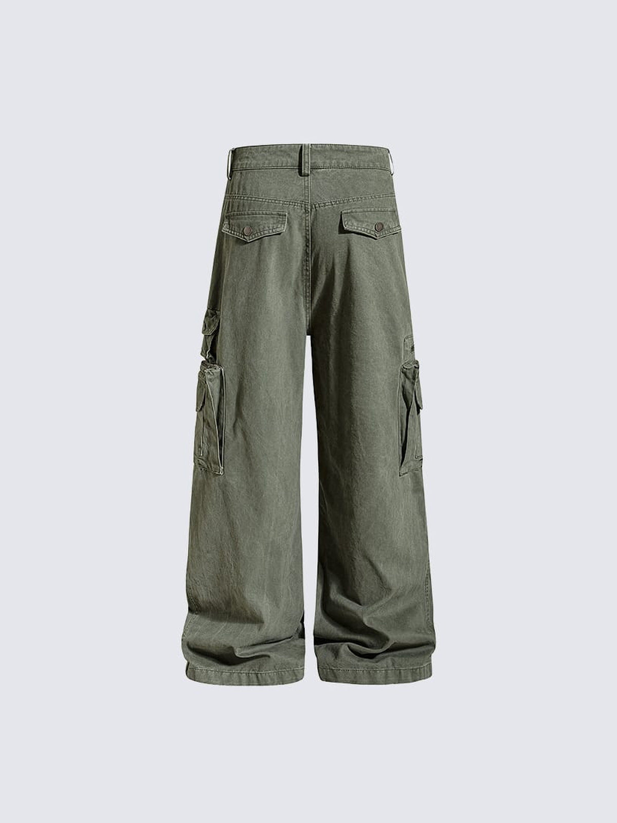 Tactical Cargohose – Oliv, Rückseite flach | XoKool