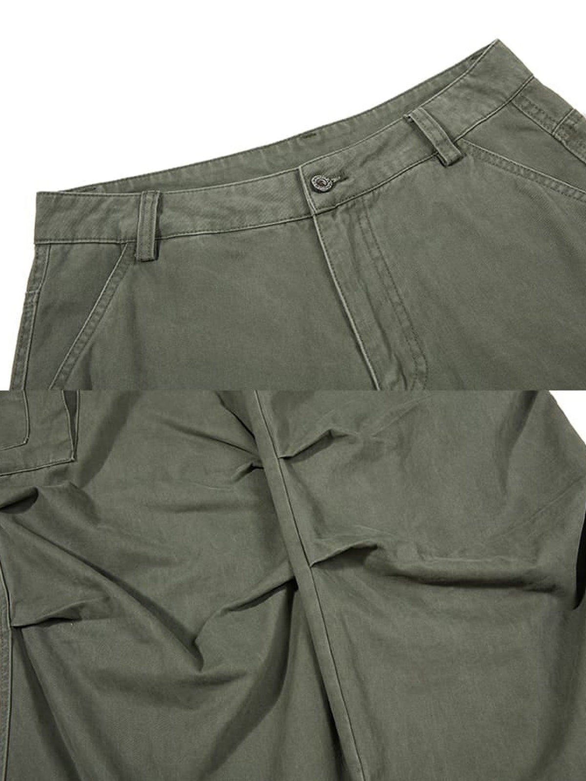Tactical Cargohose – Oliv, Bund und Kniefalten im Detail | XoKool