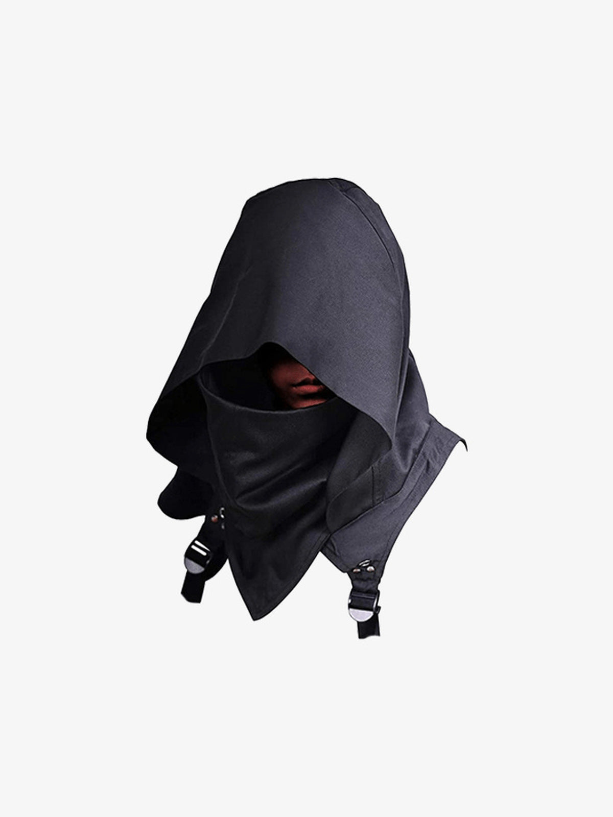 Capucha techwear con mascarilla – Negro, vista frontal (duplicado de 0) | XoKool