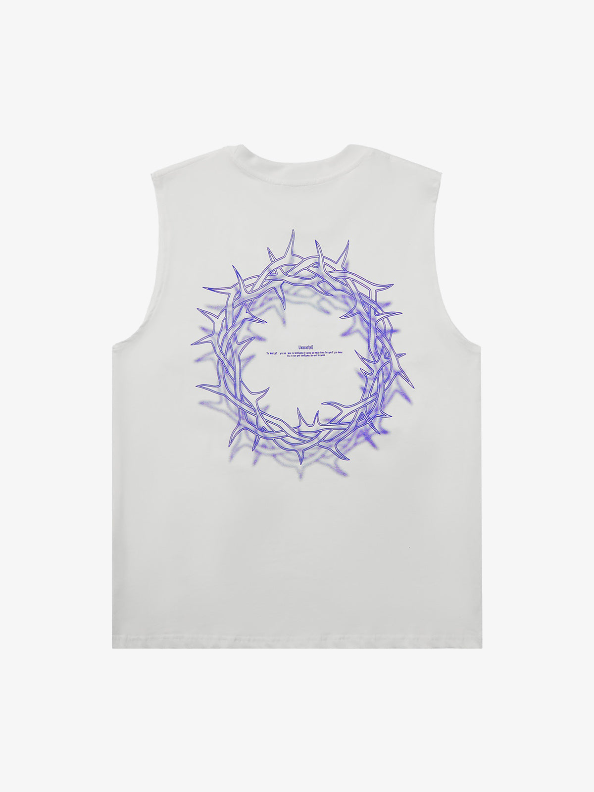 Dornenkrone Tanktop – Weiß, Rückansicht | XoKool