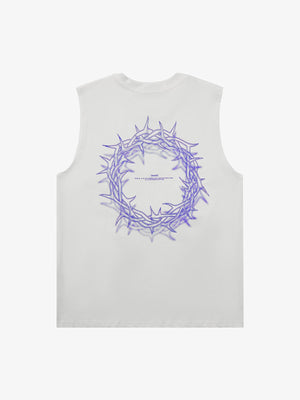 Dornenkrone Tanktop – Weiß, Rückansicht | XoKool