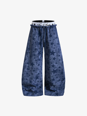 Star sweatpants – Blue, front flat | XoKool