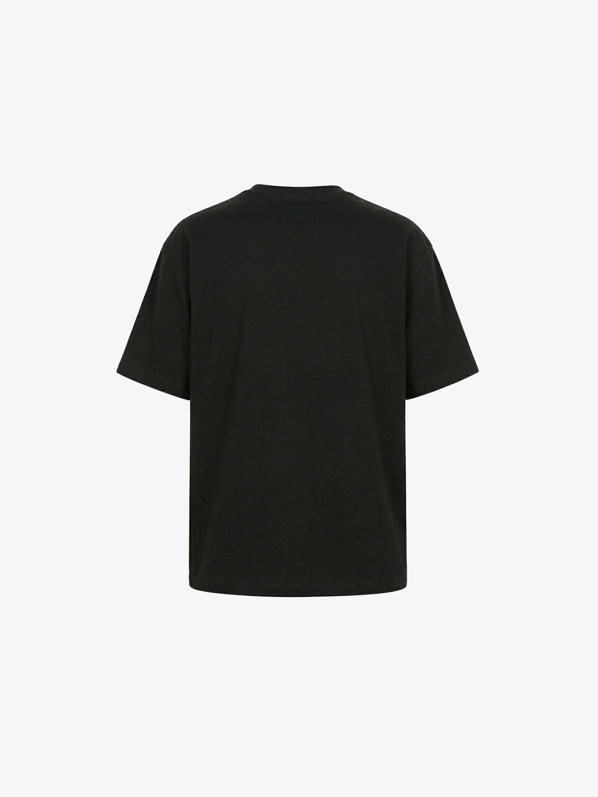 Torn face graphic tee – Black, back flat | XoKool