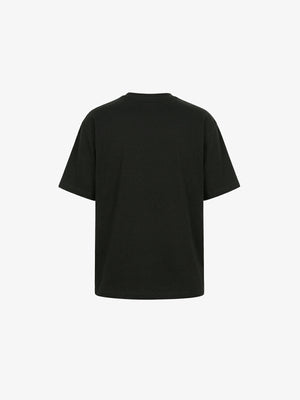 Torn face graphic tee – Black, back flat | XoKool