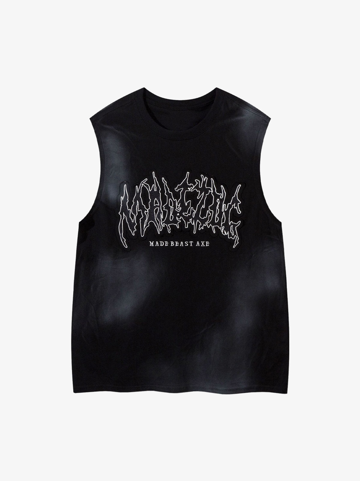 Metall Tanktop – Schwarz, Vorderansicht flach | XoKool