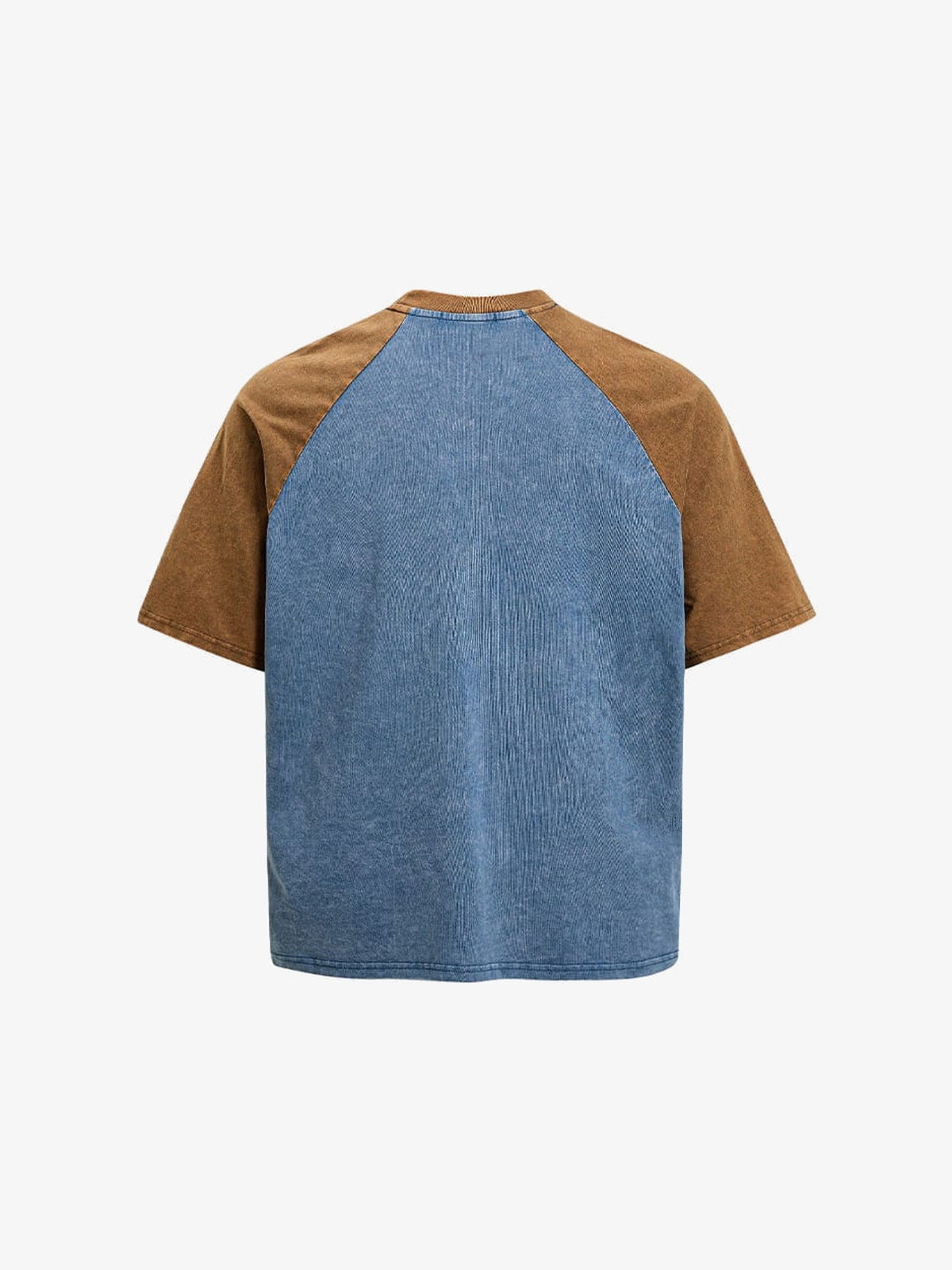 Raglan flyer tee – Blue / Brown, back view | XoKool