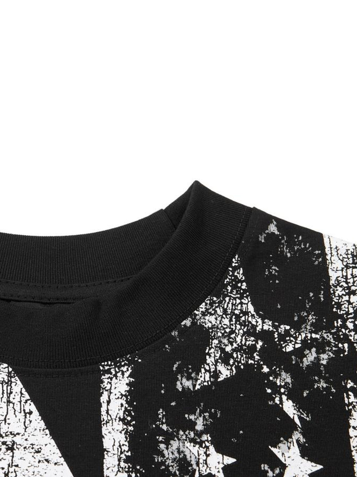 Union Jack Longsleeve mit Stehkragen in Schwarz – Stehkragen Nahaufnahme | XoKool