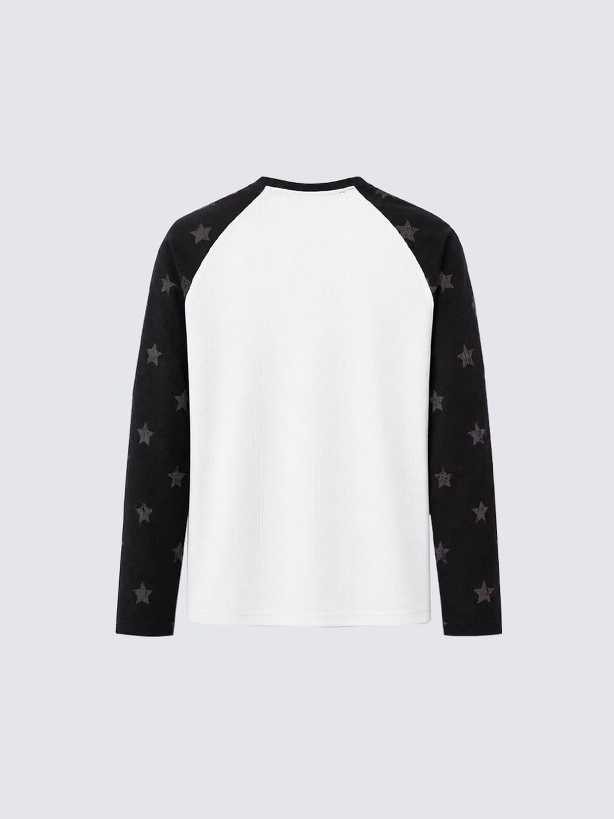 Union Jack Waffle Knit Raglan Long Sleeve Tee – back flat | XoKool