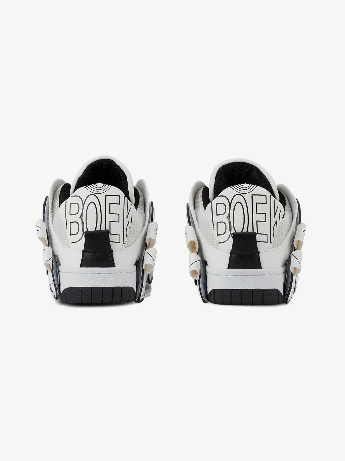 Skate Sneaker mit Buchstaben – Weiß, Fersen | XoKool