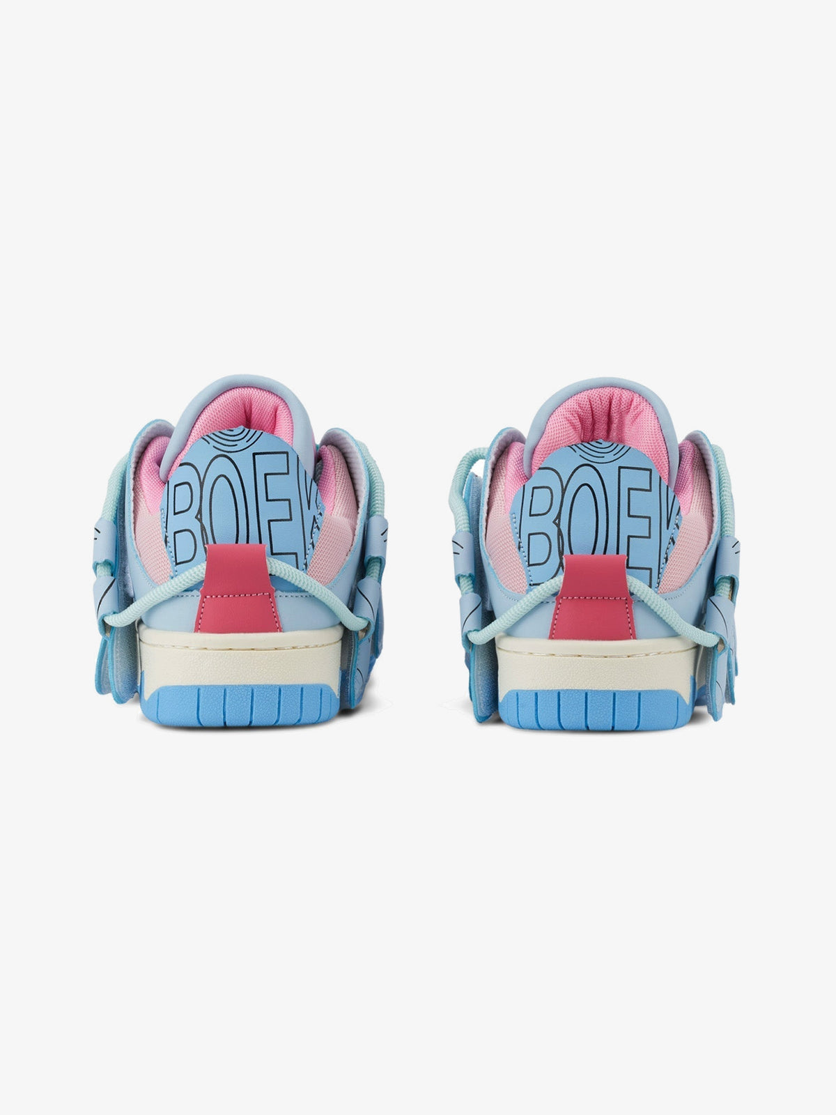 Skate Sneaker mit Buchstaben – Himmelblau, Fersen | XoKool