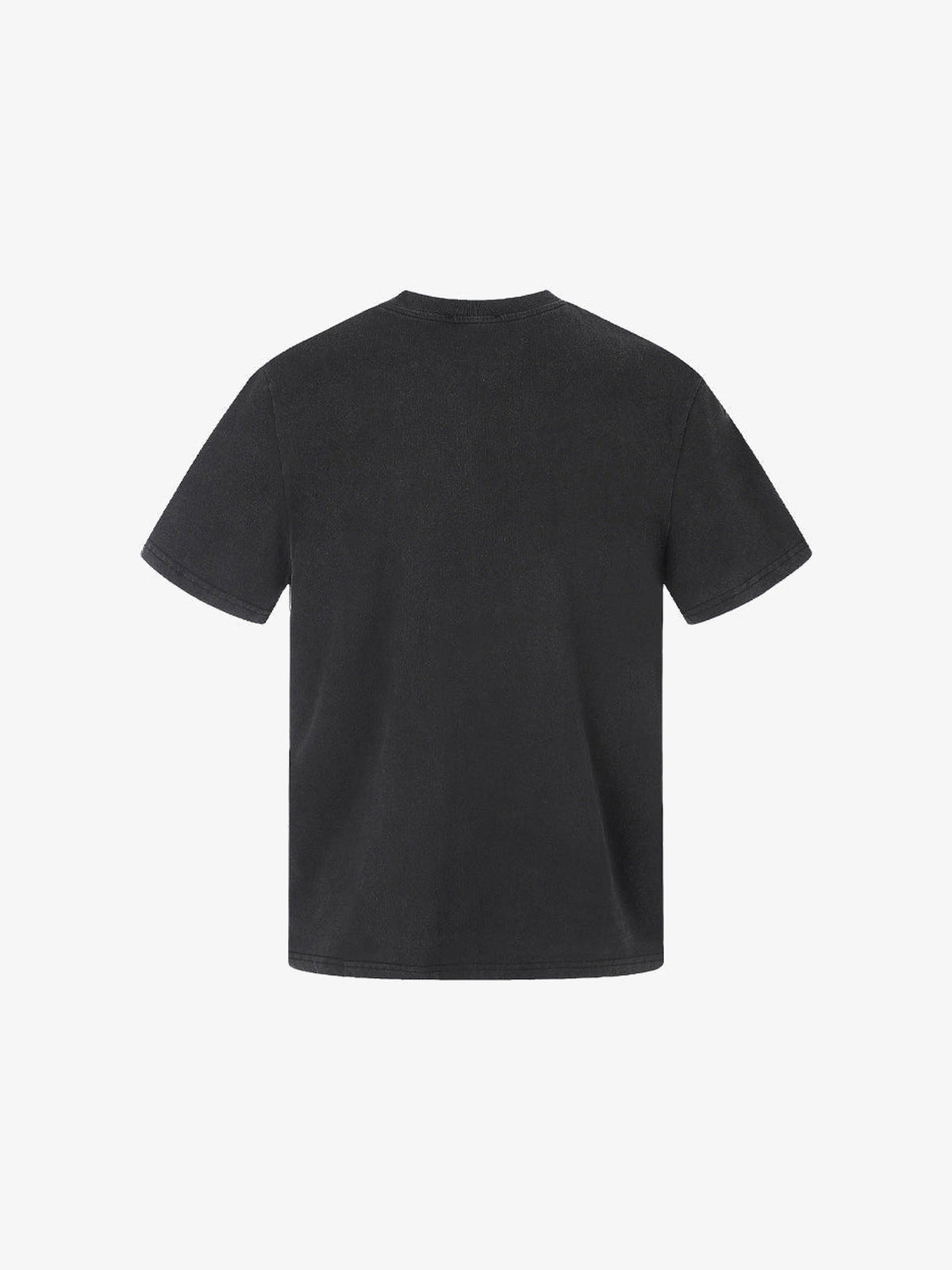 Washed photo collage tee – Washed Black, back view | XoKool