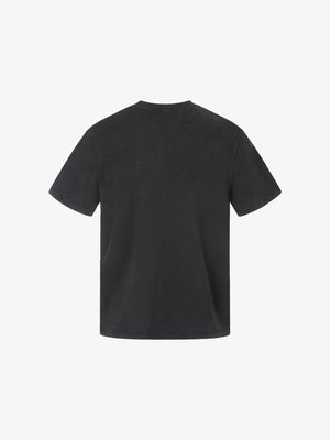 Washed photo collage tee – Washed Black, back view | XoKool