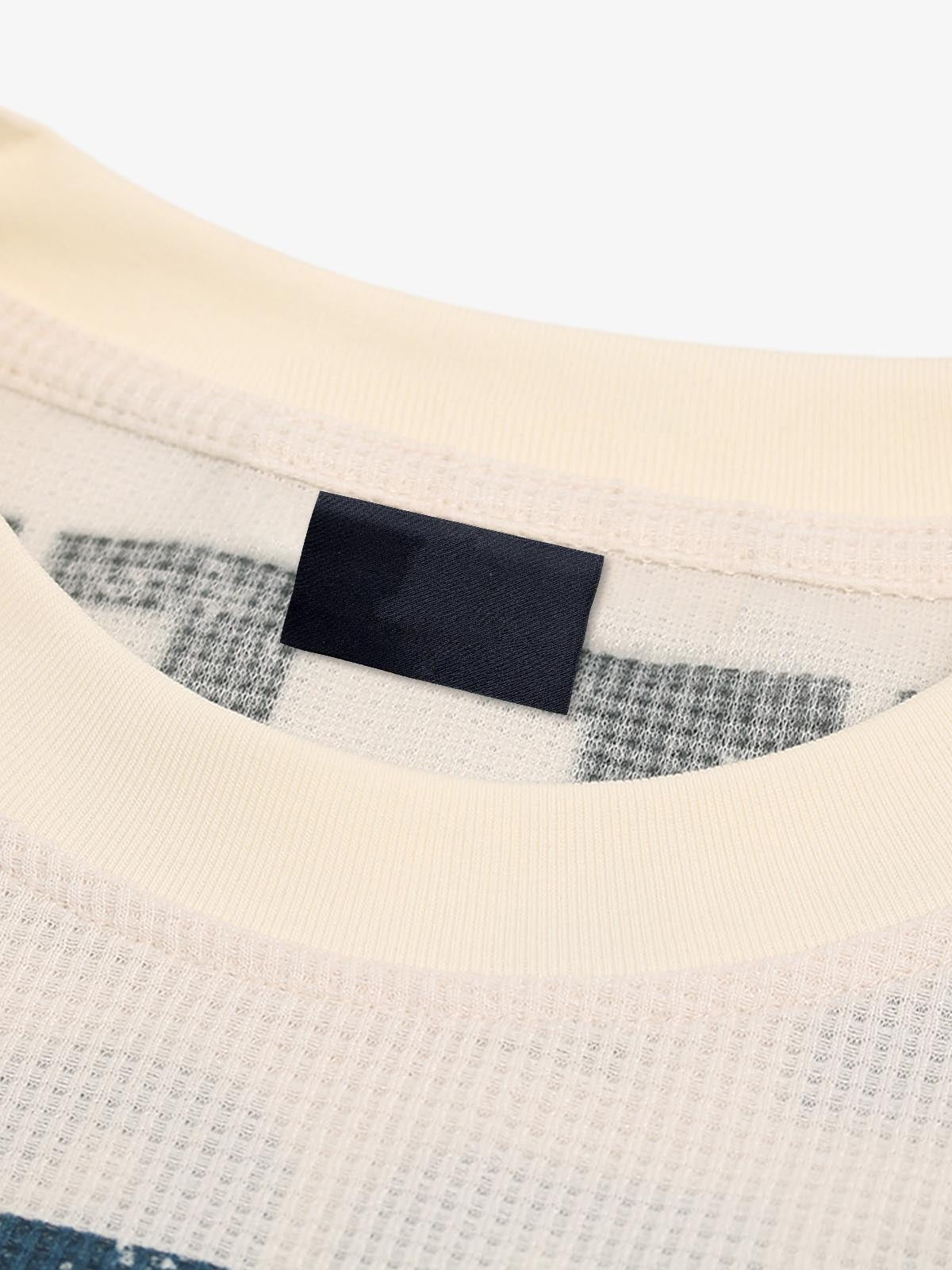Waffle long sleeve tee – neck close-up | XoKool