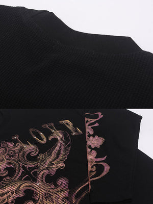 Waffle Cross Longsleeve – Waffelkragen und Print im Detail | XoKool