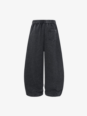 Number print sweatpants – Black, back flat | XoKool