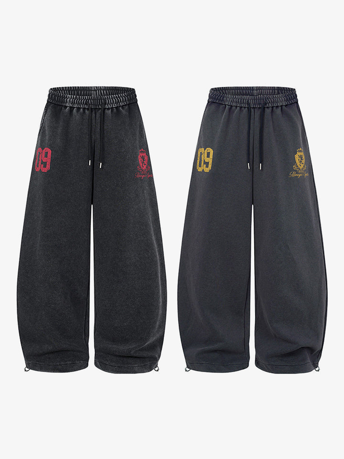 Number print sweatpants – Both colours, front flat | XoKool