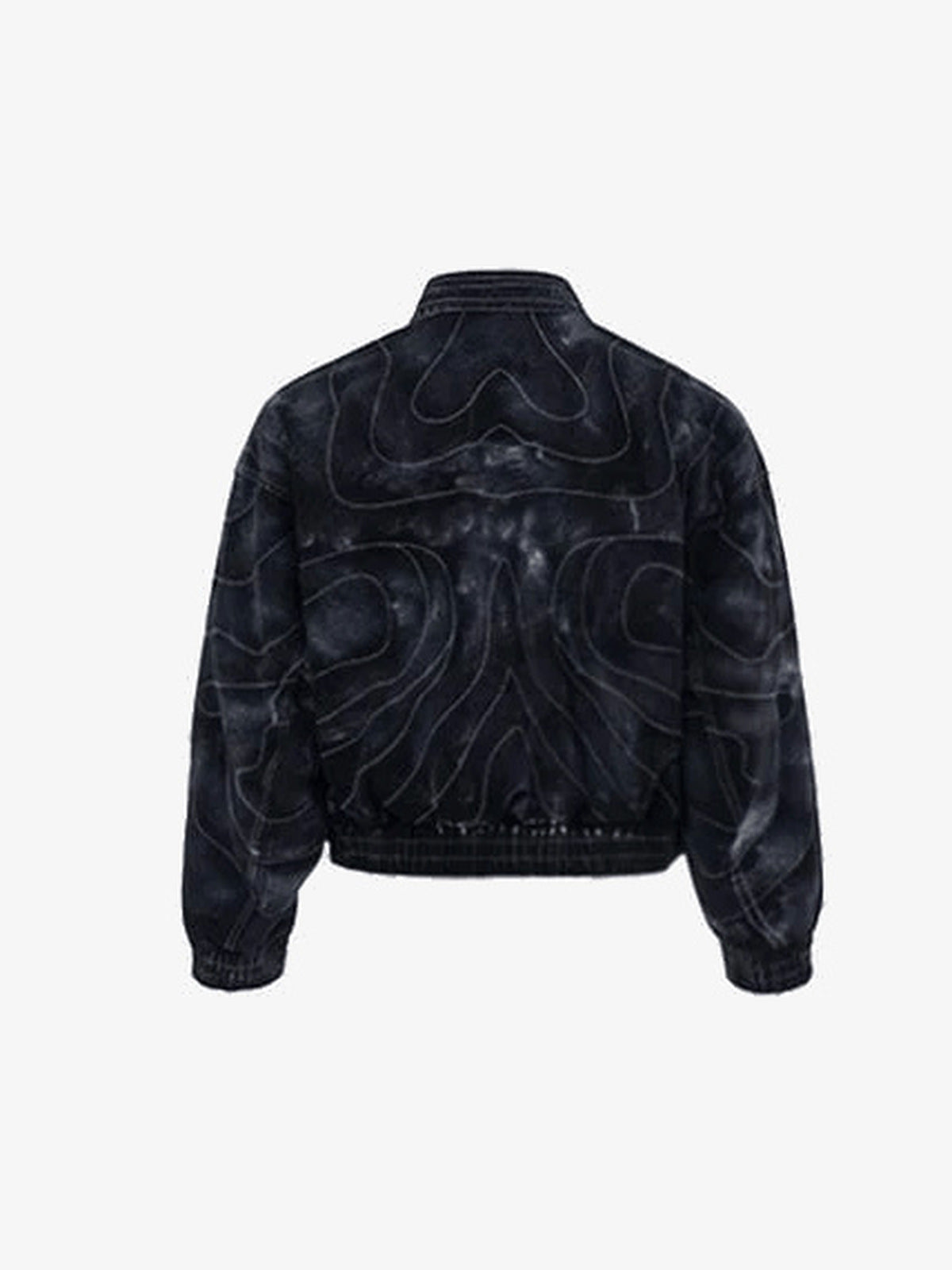 Conjunto de denim negro lavado – chaqueta, espalda plana | XoKool