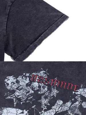 Grunge Collage T-Shirt – Nahaufnahme Ärmel und Schriftzug | XoKool