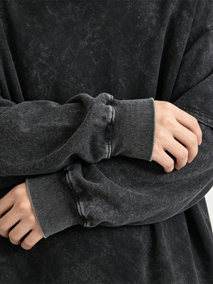 Washed layered long sleeve – ribbed cuff close-up on model | XoKool