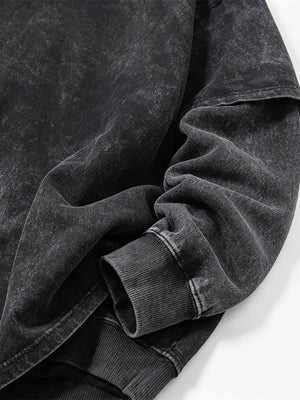 Washed Black Layered Long Sleeve Shirt – sleeve and cuff close-up | XoKool