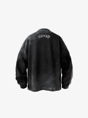 Metal font long sleeve – Black, back view | XoKool