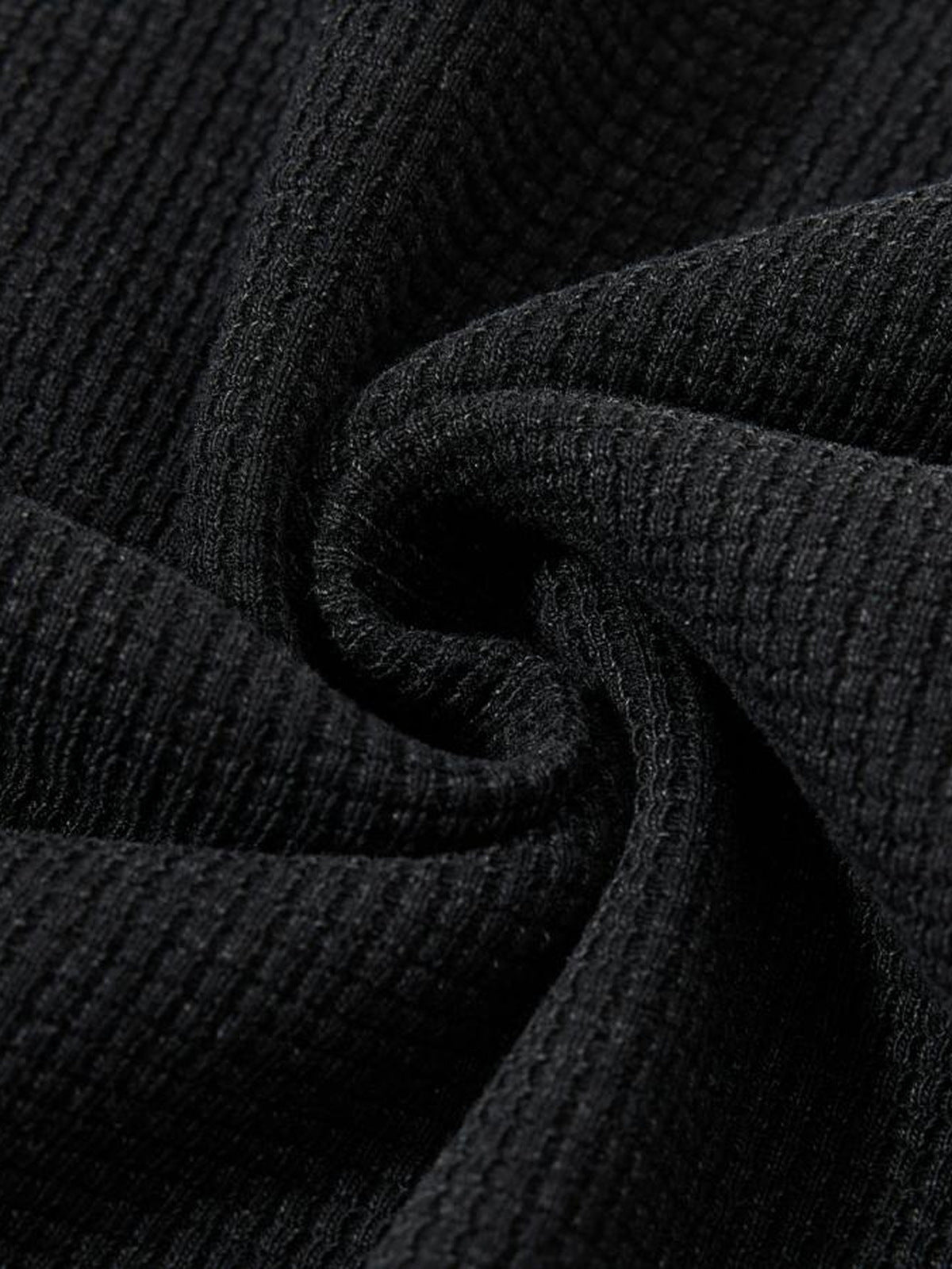 Mock neck waffle tee – waffle fabric texture | XoKool