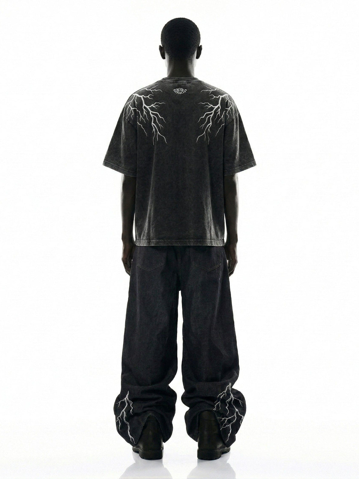 Lightning bolt tee – on model, back | XoKool