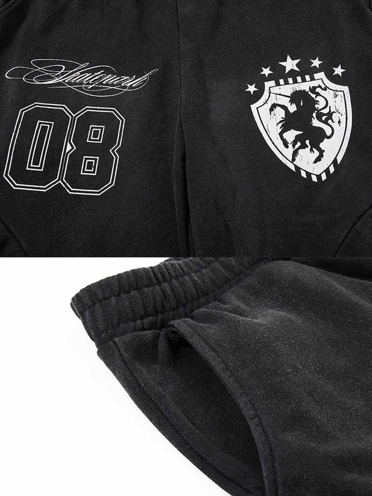 Side stripe sweatpants – Print and pocket close-up | XoKool