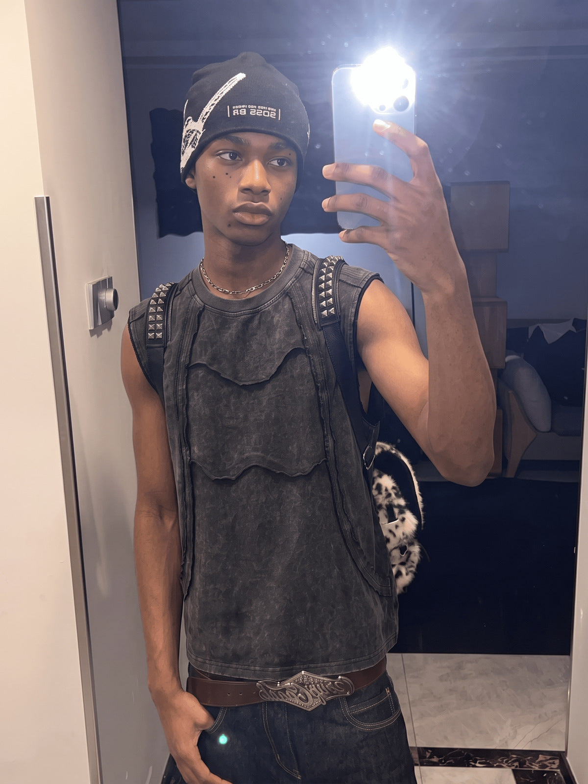 Washed Tanktop – Spiegelselfie, vorne | XoKool