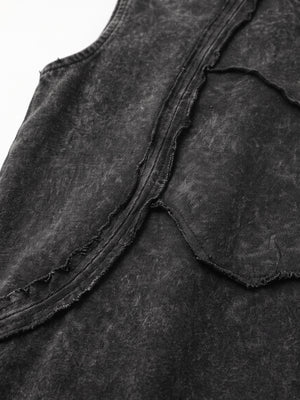 Washed Tanktop – Detailansicht der offenen Schulternaht | XoKool