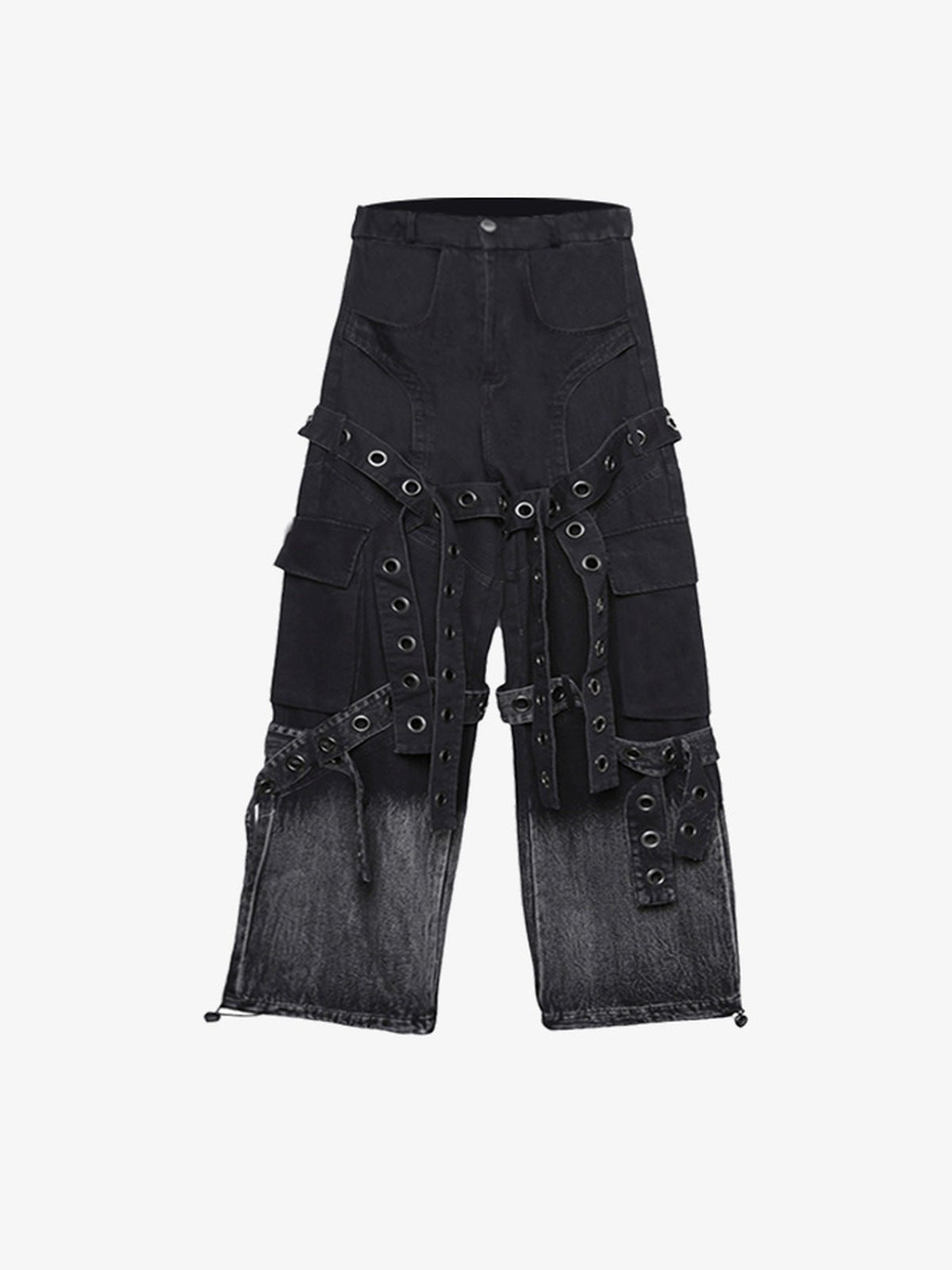 Pantalones cargo con correas – frente en plano | XoKool