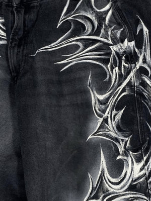 Jorts mit Tribal-Print – Nahaufnahme Print | XoKool