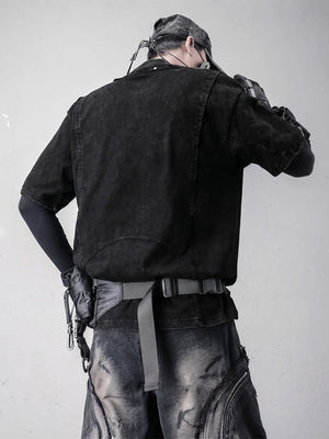 Washed panel tee – on model, back | XoKool