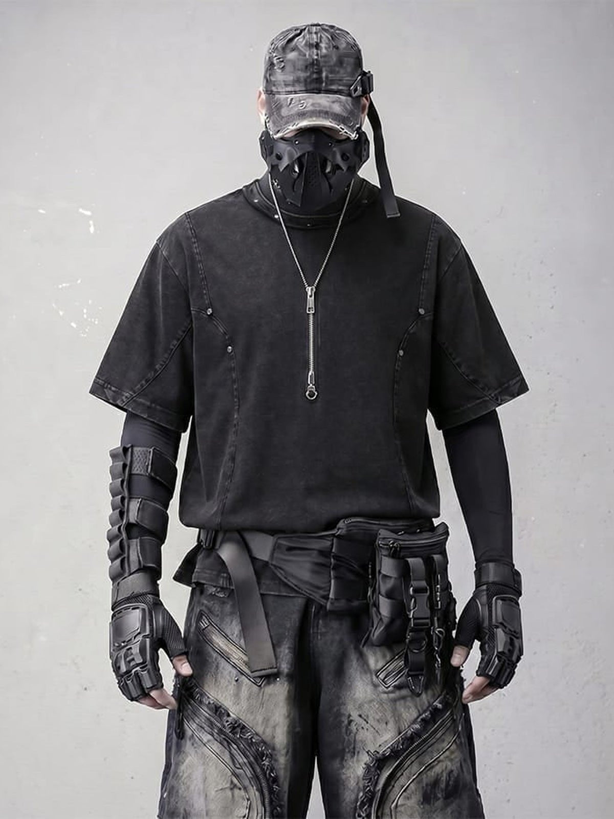 Washed panel tee – on model, front | XoKool