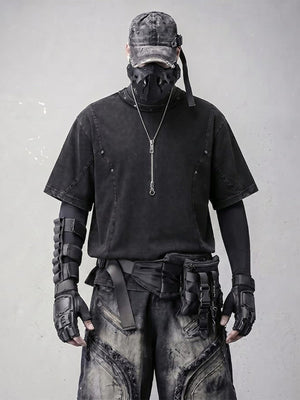 Washed panel tee – on model, front | XoKool