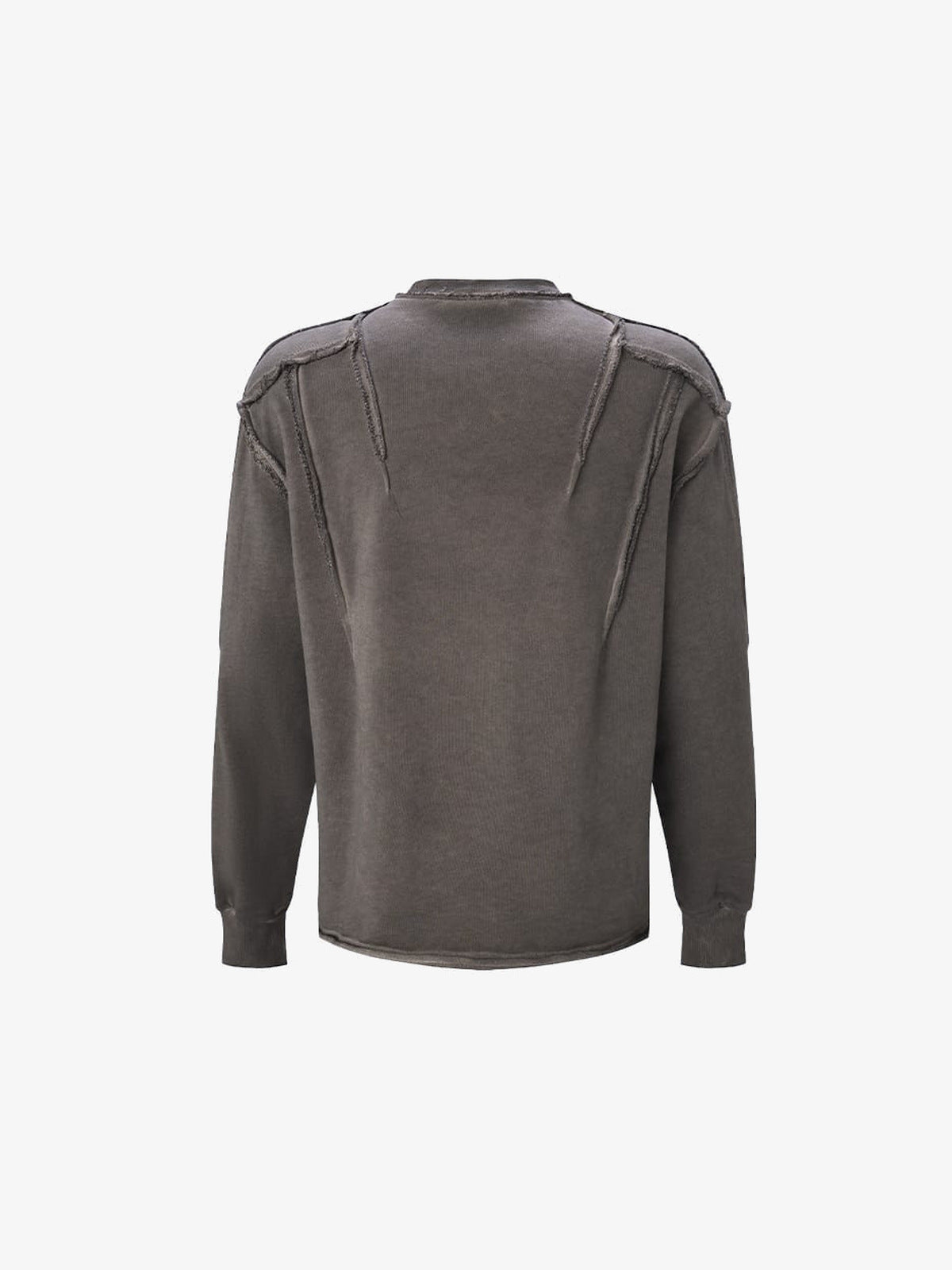 Washed Celestial Sweatshirt mit Raw Seams – Washed Braun, Rückansicht | XoKool