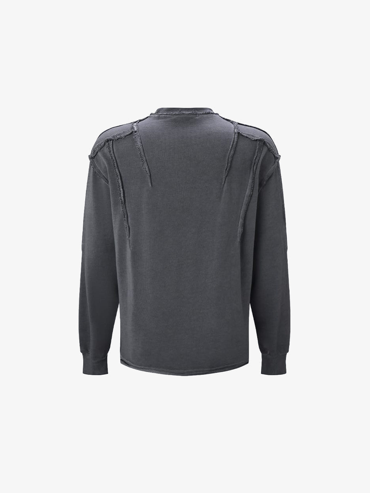 Washed Celestial Sweatshirt mit Raw Seams – Washed Anthrazit, Rückansicht | XoKool