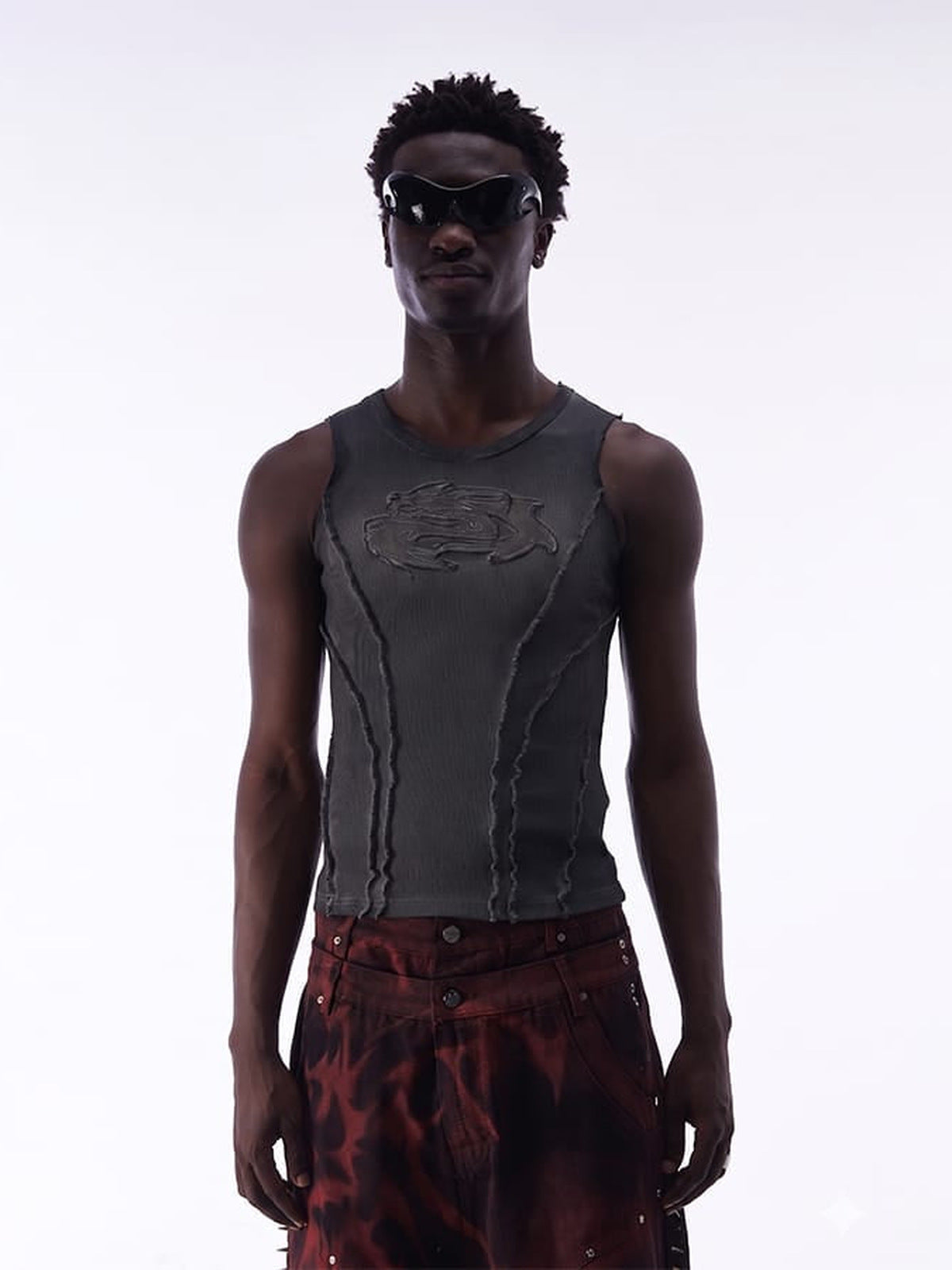 Ribbed tank top – on model, front | XoKool