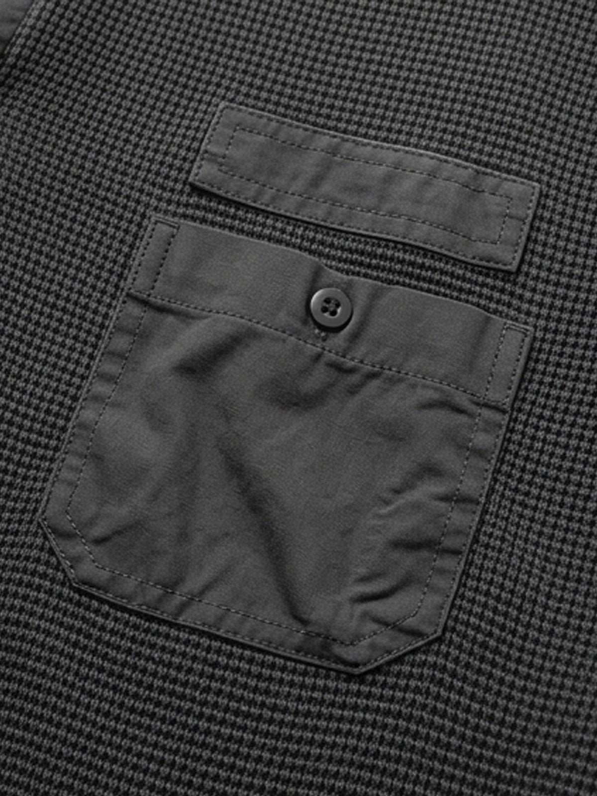 Waffle knit henley – chest pocket close-up | XoKool