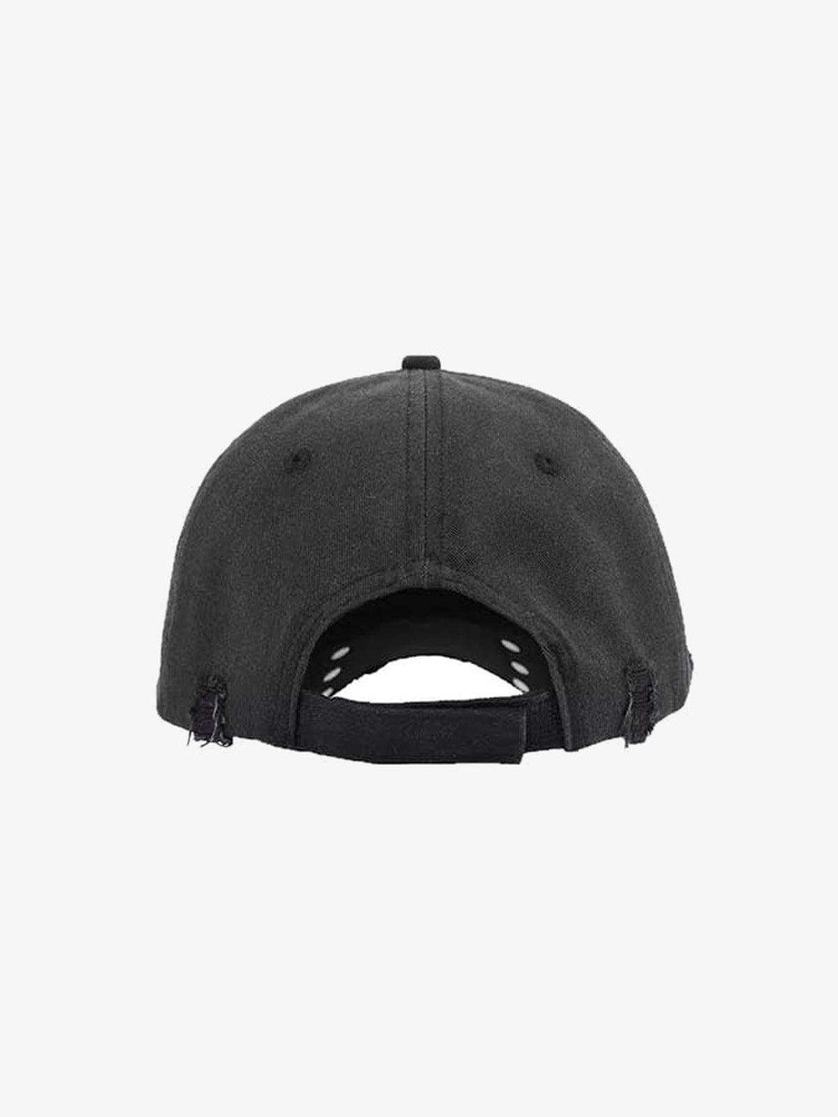 Cap mit Kreuz und Nieten – Washed Schwarz, Rückansicht | XoKool