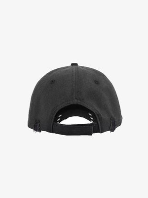 Cap mit Kreuz und Nieten – Washed Schwarz, Rückansicht | XoKool