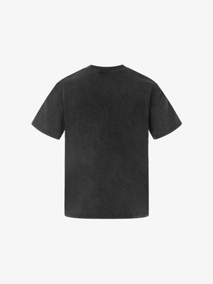Washed cross tee – Black, back flat | XoKool
