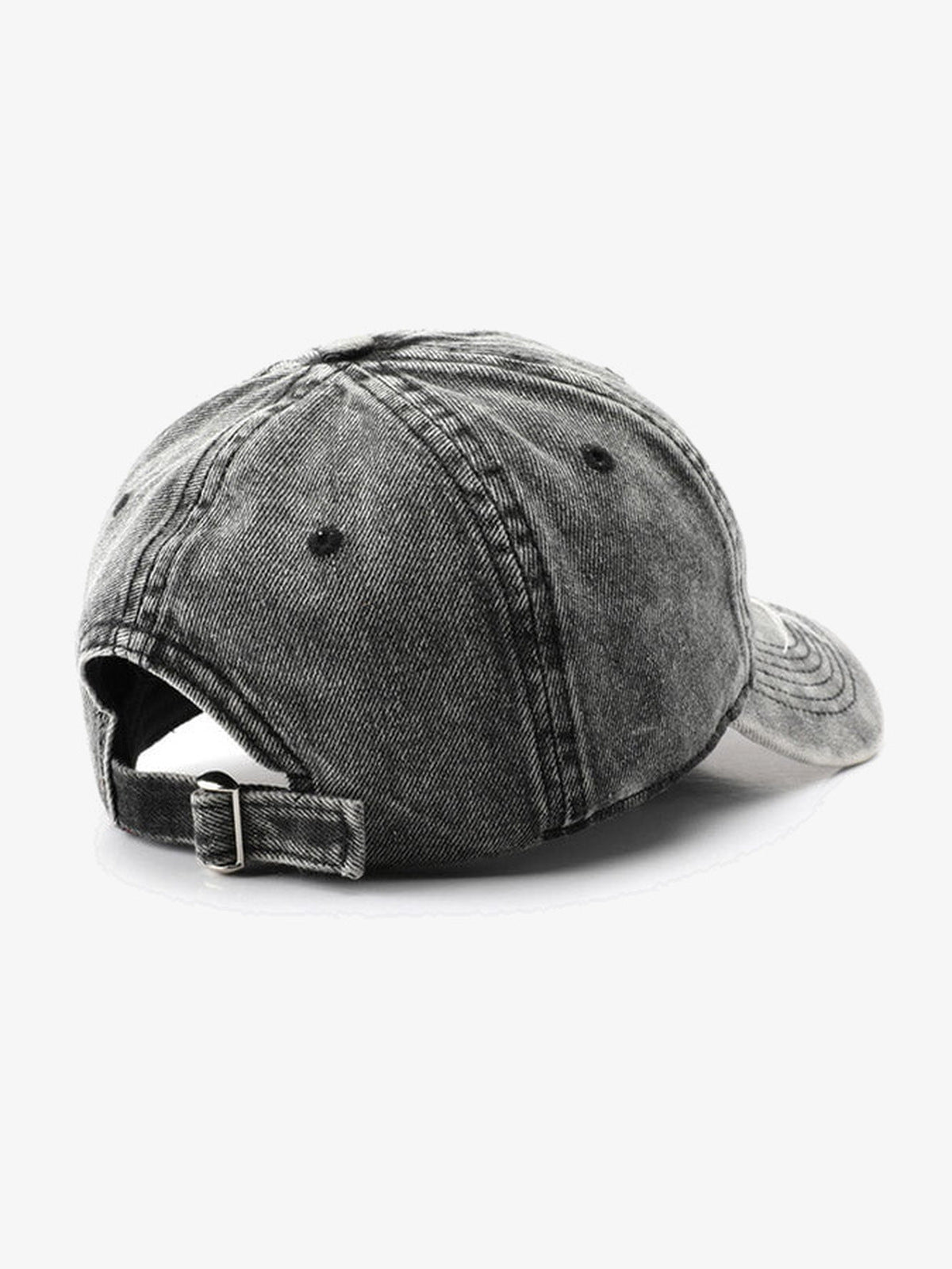 Washed cap – Black, back view, strap | XoKool