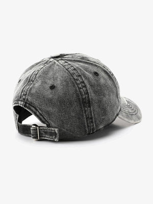 Washed cap – Black, back view, strap | XoKool