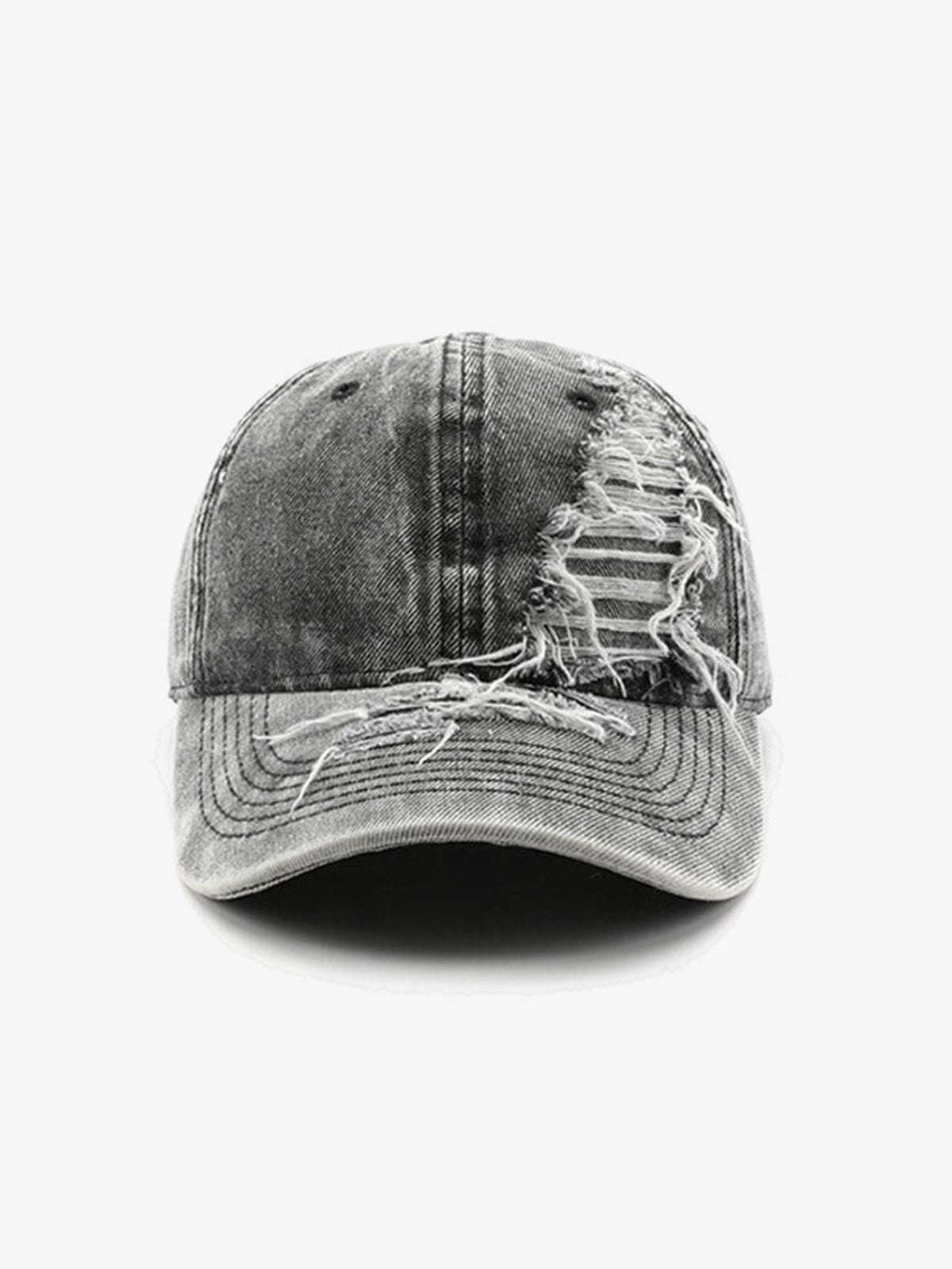 Washed cap – Black, front view | XoKool