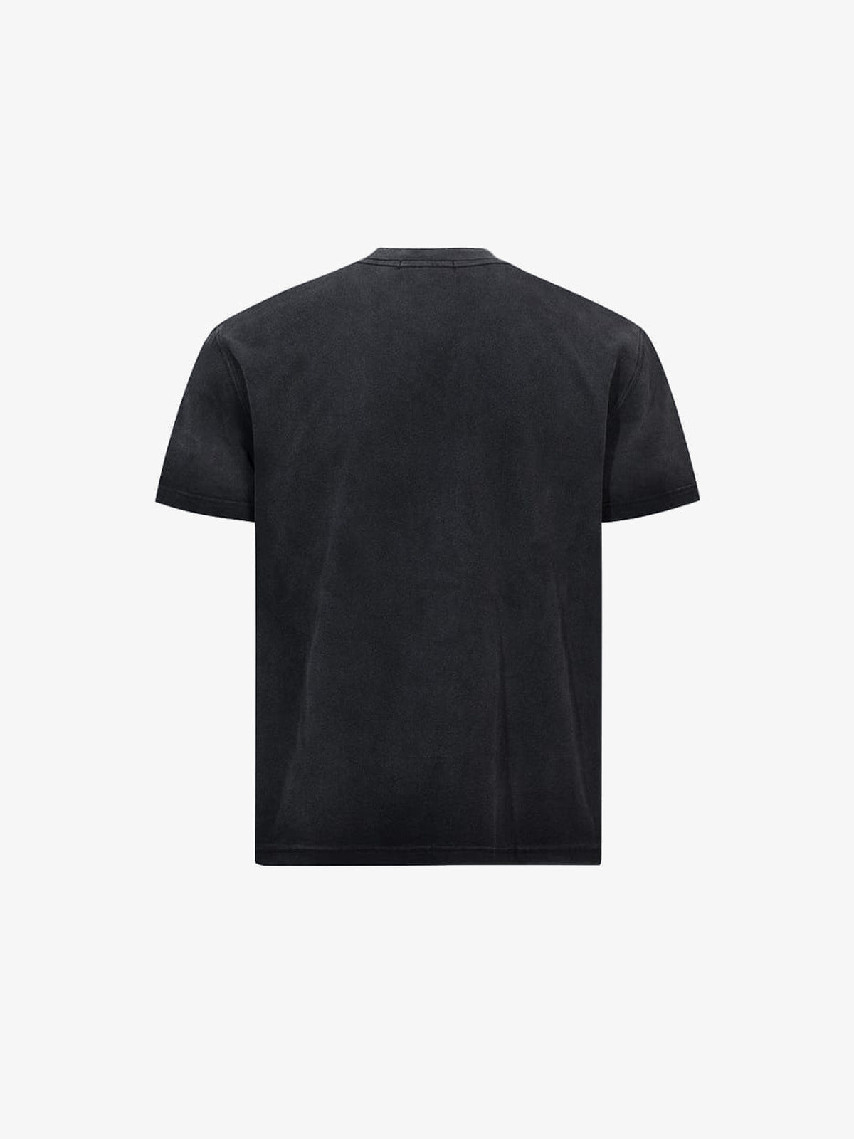 Washed Fallen Angel Graphic Tee – Black, back flat | XoKool