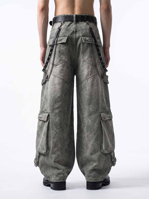 Gothic cargo pants – On model back | XoKool