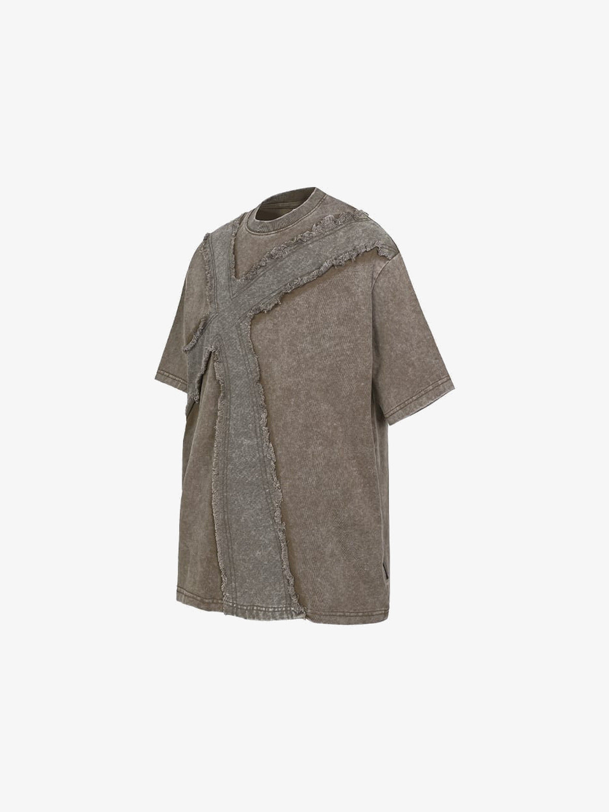 Gothic cross tee – Brown, side angle view | XoKool
