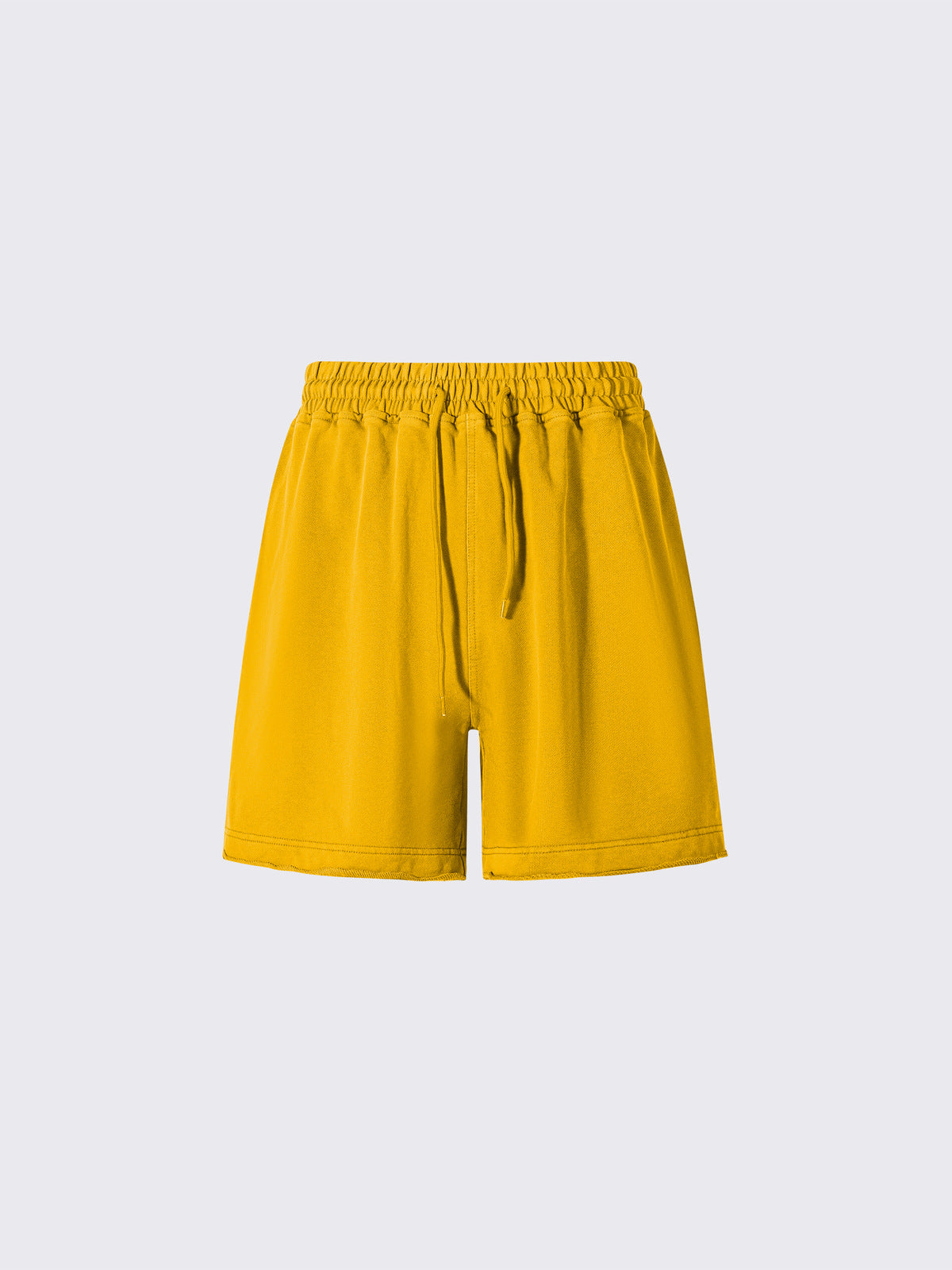 Sweat Shorts – Mustard Yellow, front flat | XoKool