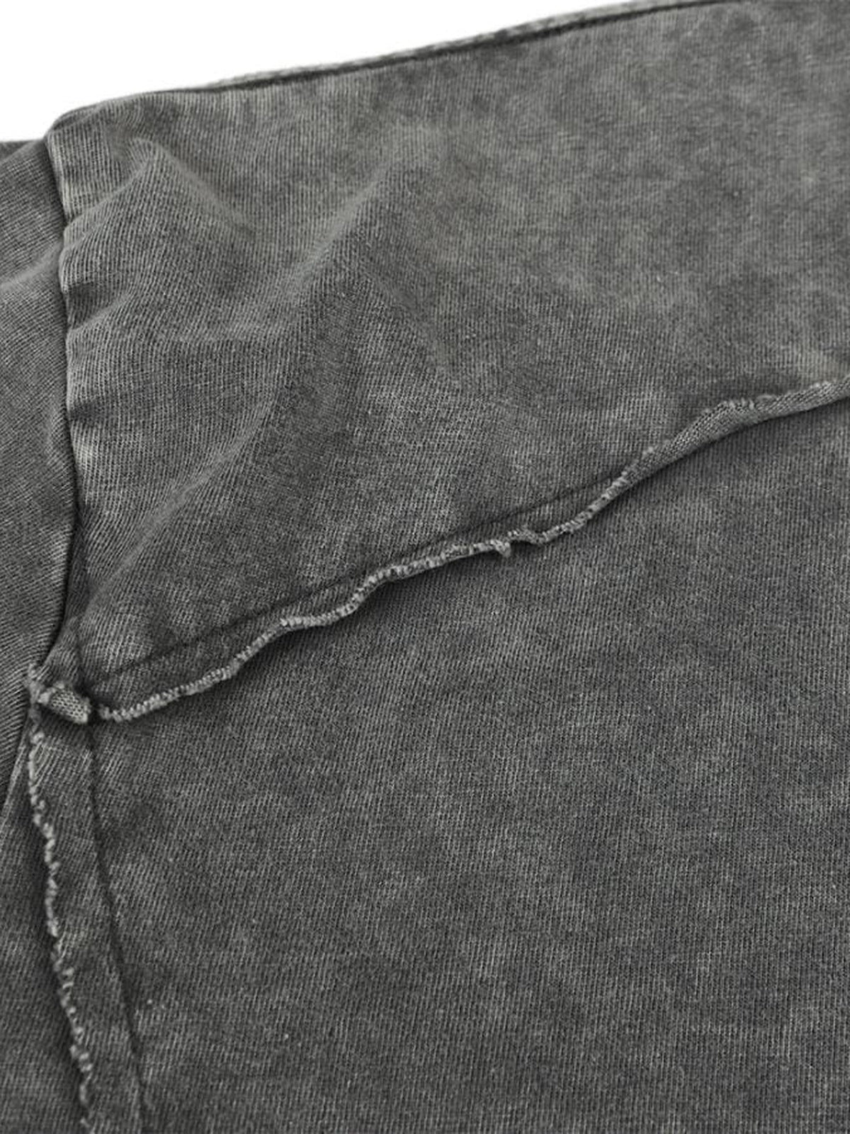 Raw seam long sleeve shirt – seam close-up | XoKool